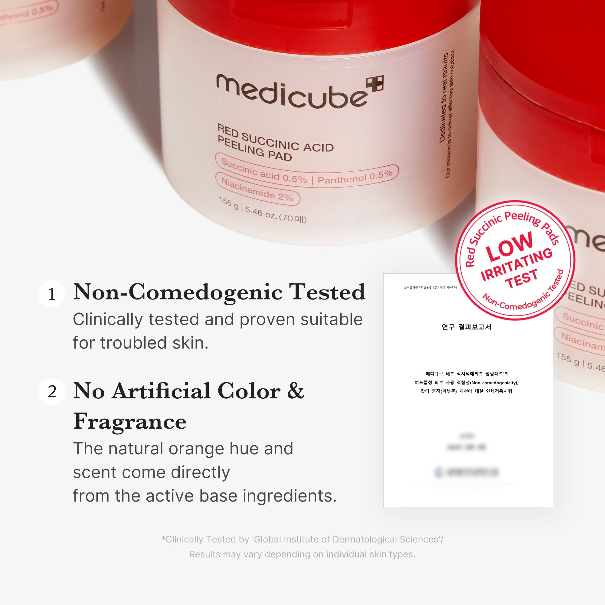 Red Succinic Acid Panthenol Pads D2