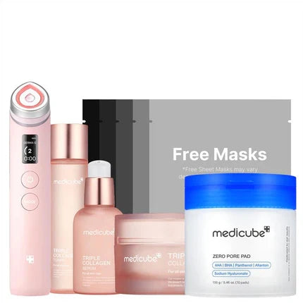 [Korean Glow Maker] Glow-Up Full Facial Set - Pink