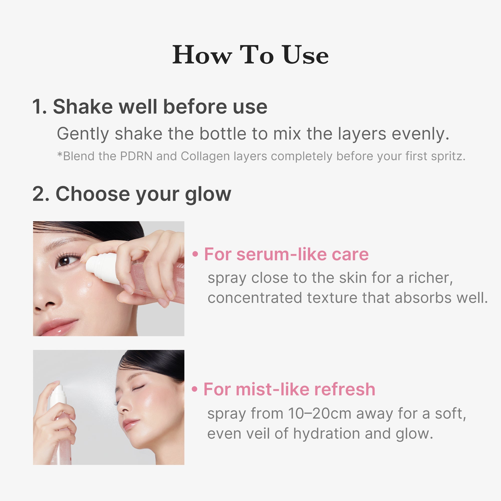 PDRN Pink Collagen Glow Jelly Mist Serum Z3
